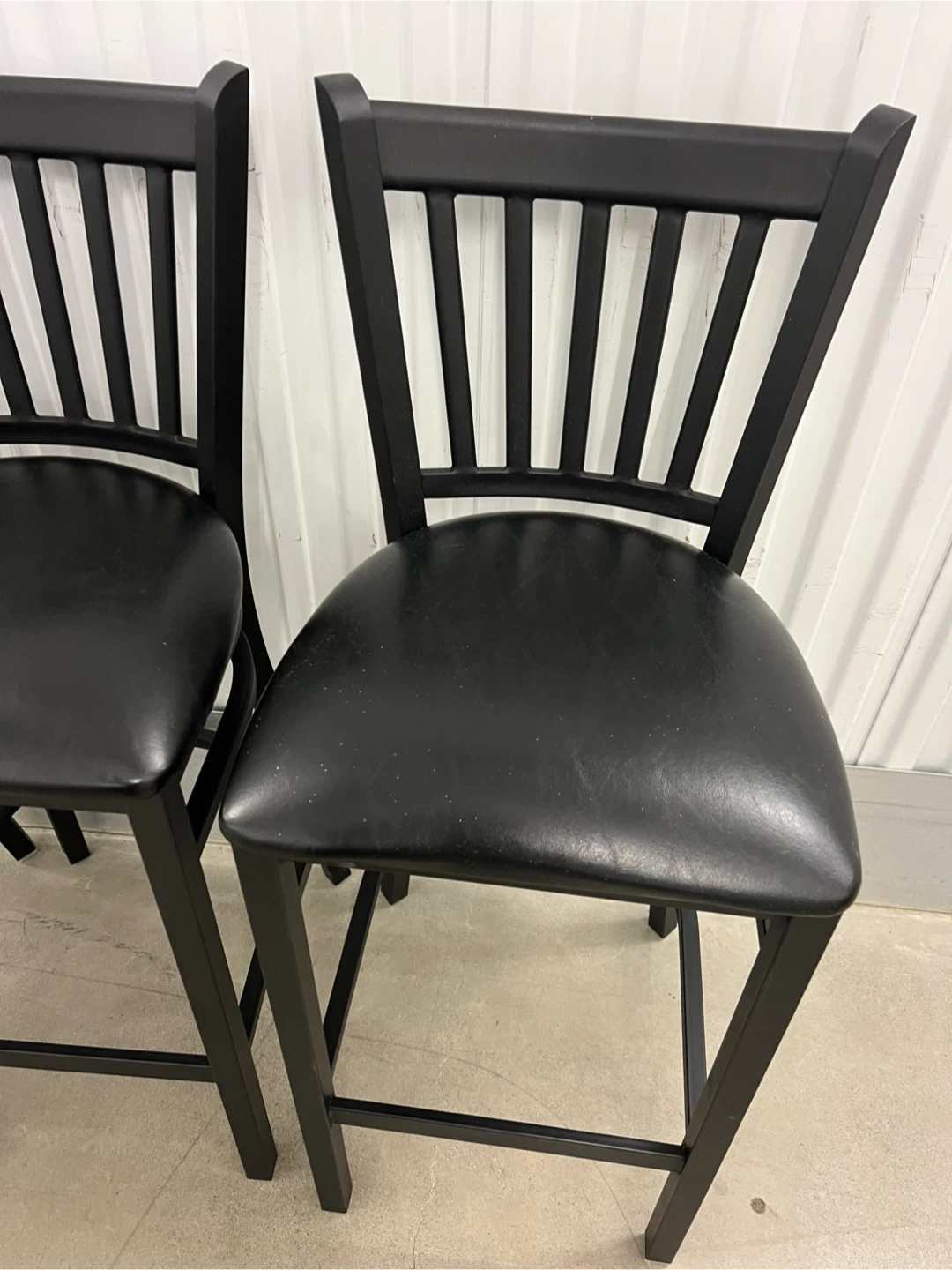 Set of 3 Black Bernick Metal Bar Stools - photo 4