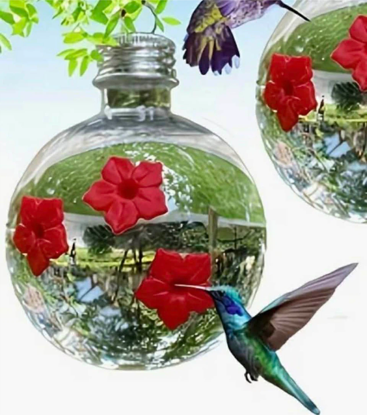 Hummingbird feeder, plastic, new