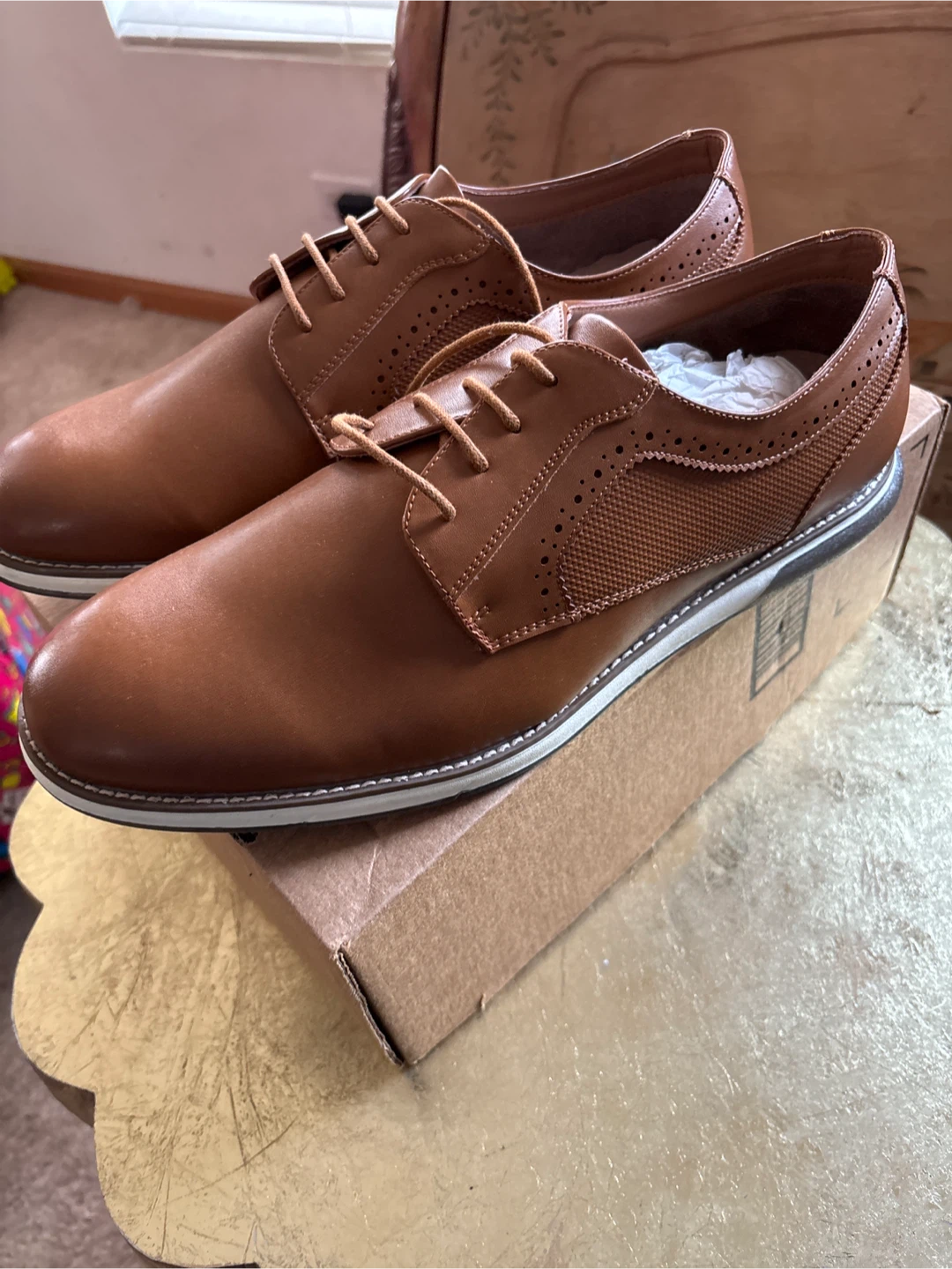 Bruno Magli Men's Brown Leather Dress Shoes Size 14W - photo 2