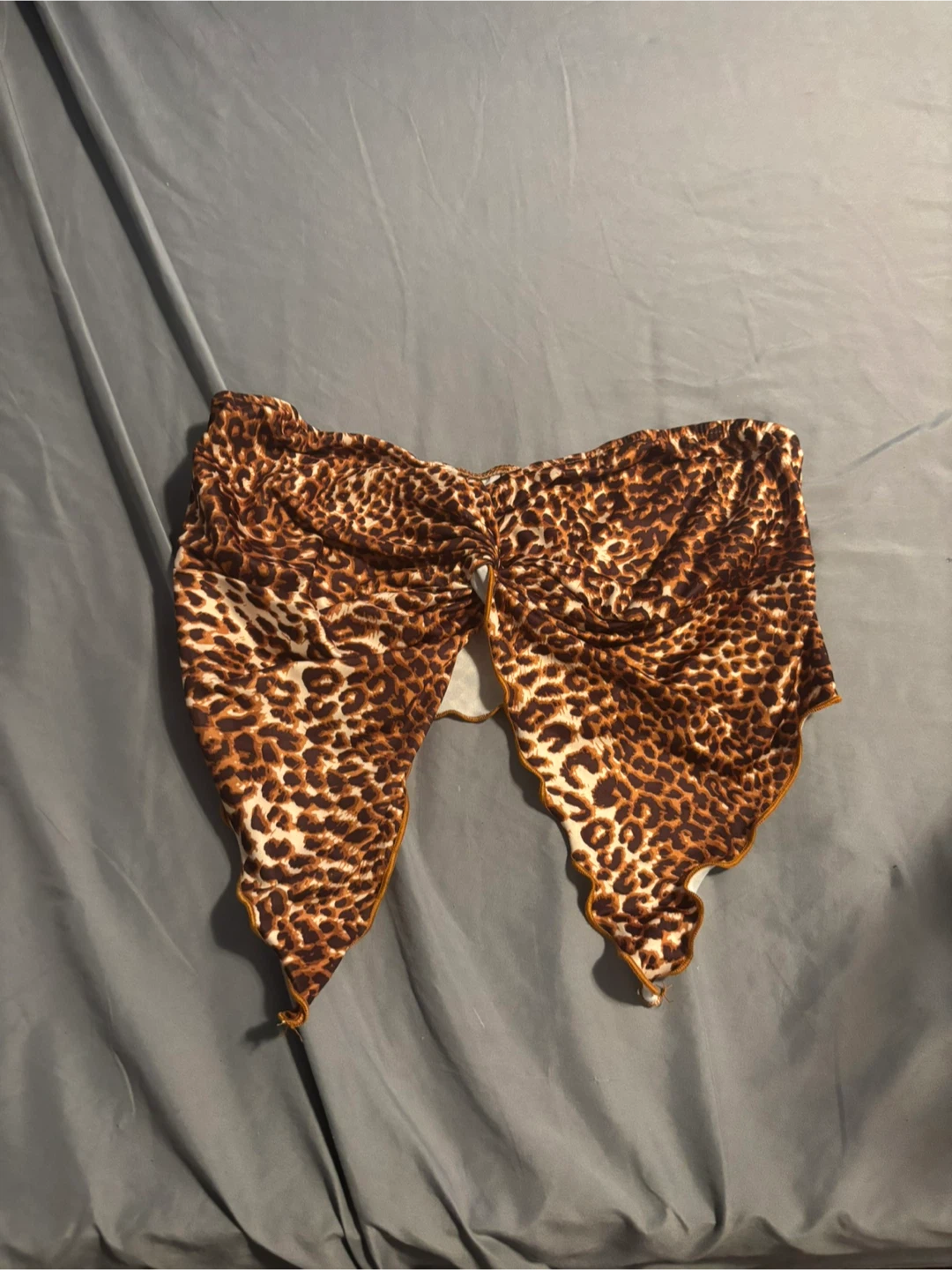 SHEIN Leopard Print Bow Top Size L