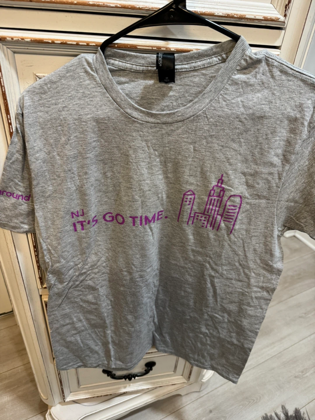 Grey NJ It's Go Time T-Shirt - Size M - photo 3