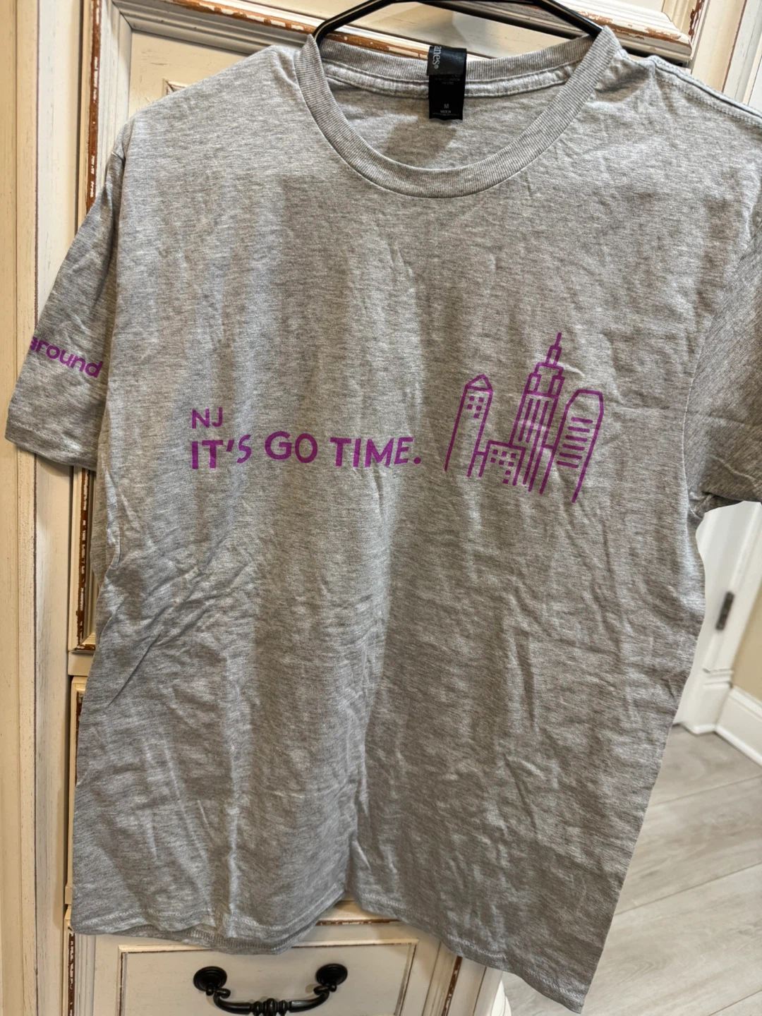 Grey NJ It's Go Time T-Shirt - Size M