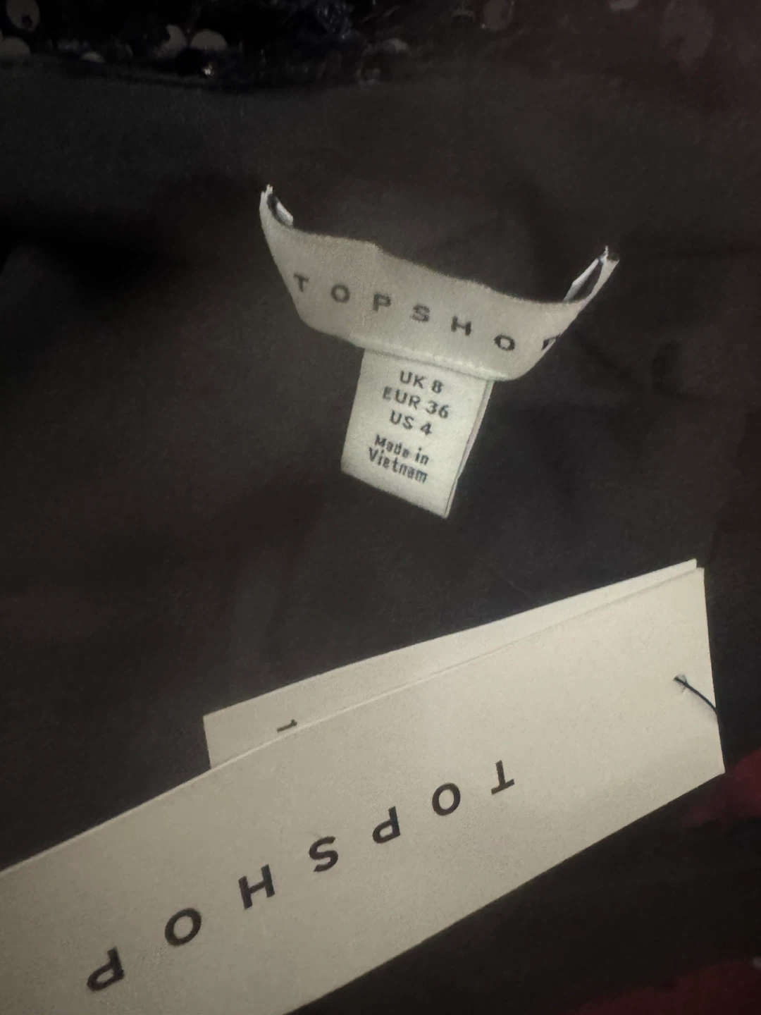 Topshop Black Sequin velvet Halter Dress - photo 3