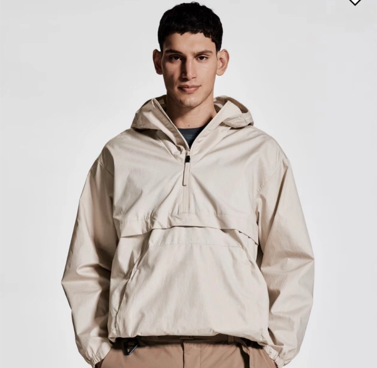 PICK UP THIS WEEKEND-NEW Tan Anorak Hooded  Windbreaker