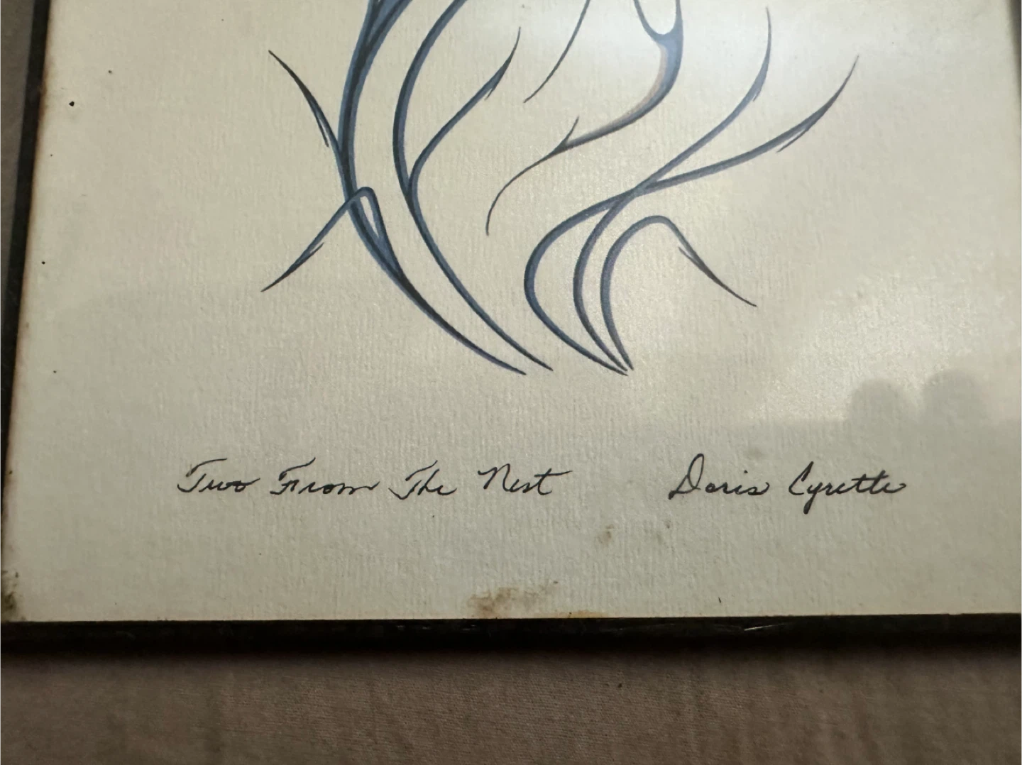 Doris Cyrette "Two From The Nest" Framed Art - photo 2