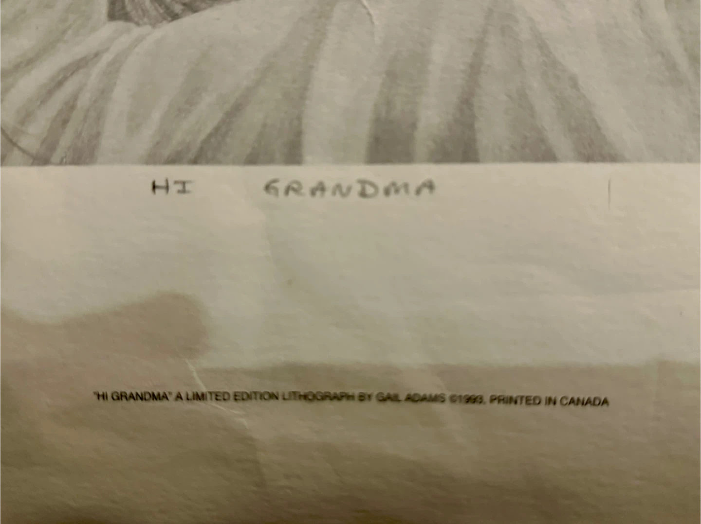 Gail Adams "Hi Grandma" Limited Edition Lithograph 74/500 - photo 3