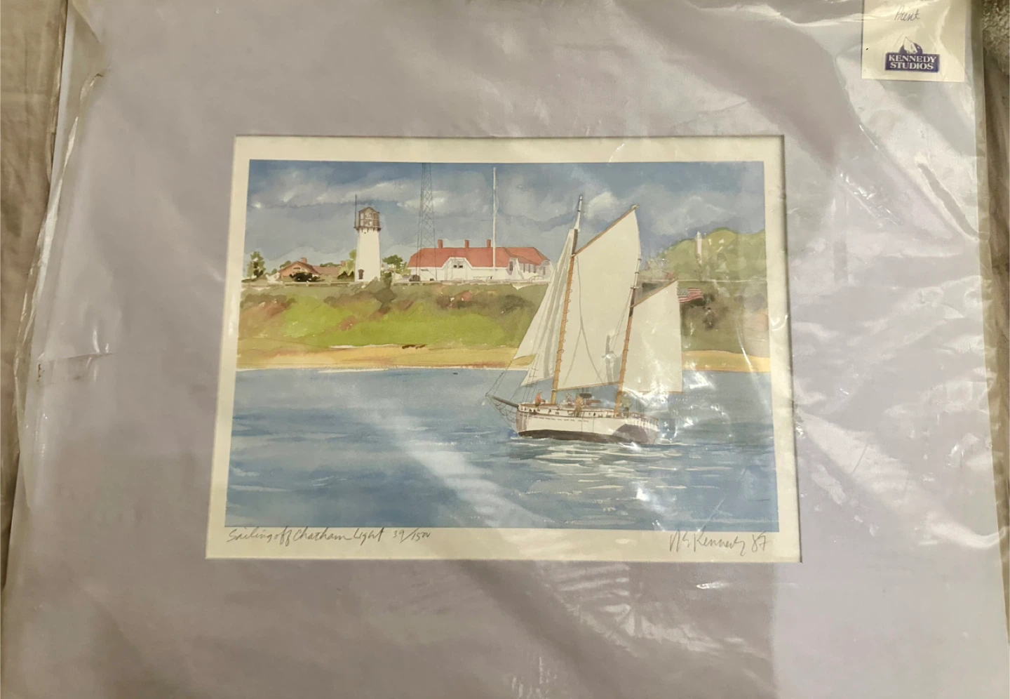 Sailing off Chatham Light Limited Edition Print by M.R. Kennedy