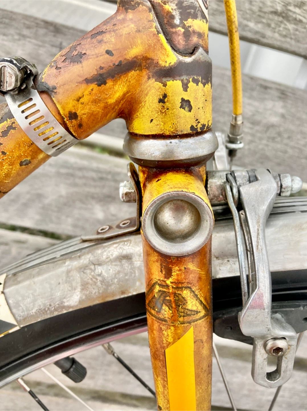 Classic English Raleigh Yellow Bicycle - photo 5