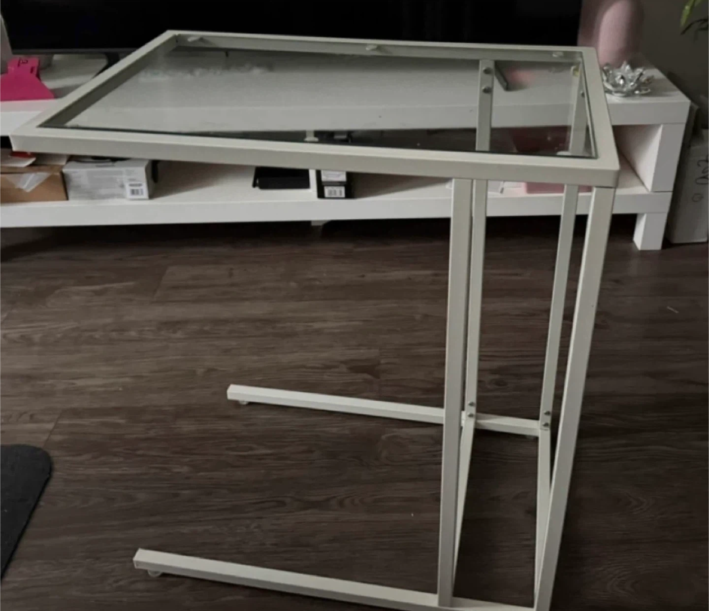 IKEA Glodde Side Table with Glass Top - photo 4