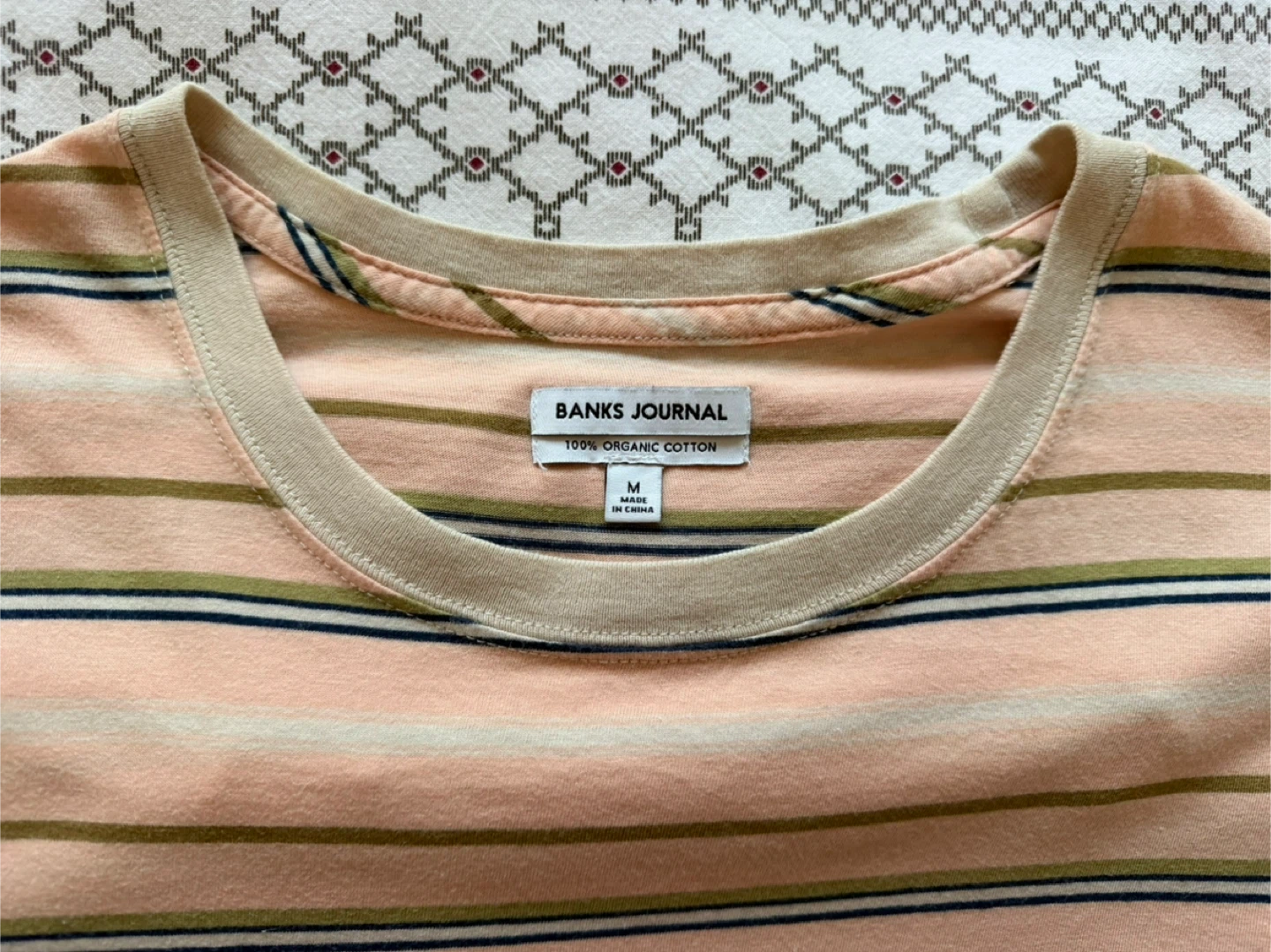 Banks Journal Striped Organic Cotton T-Shirt Size M - photo 5