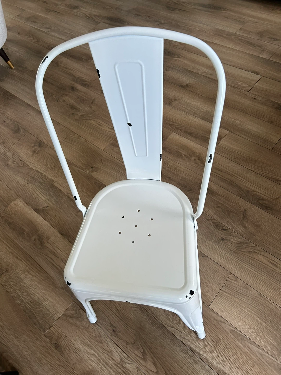 White Metal Tolix Style Chair - photo 2