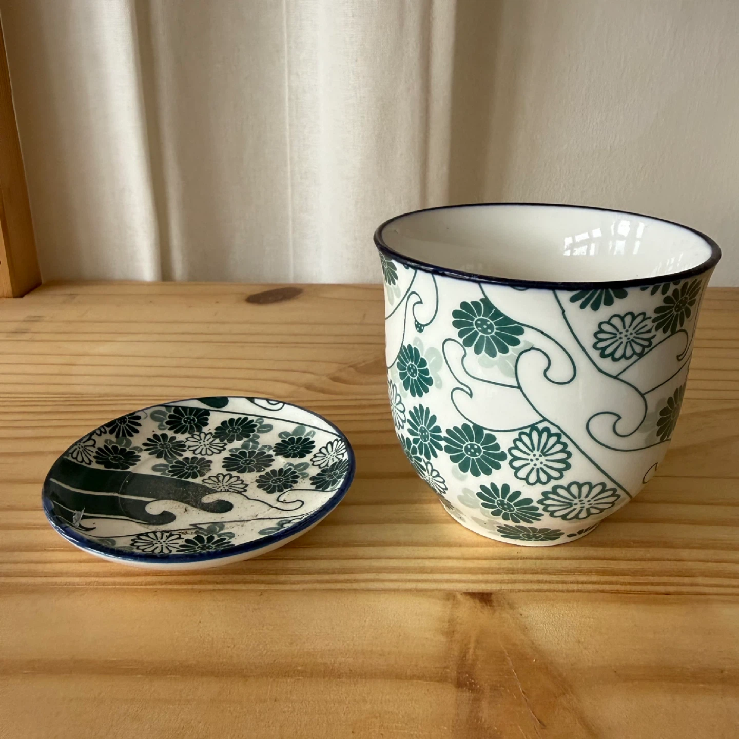 Chive Japanese Style Plant Pot and Saucer Set - photo 2