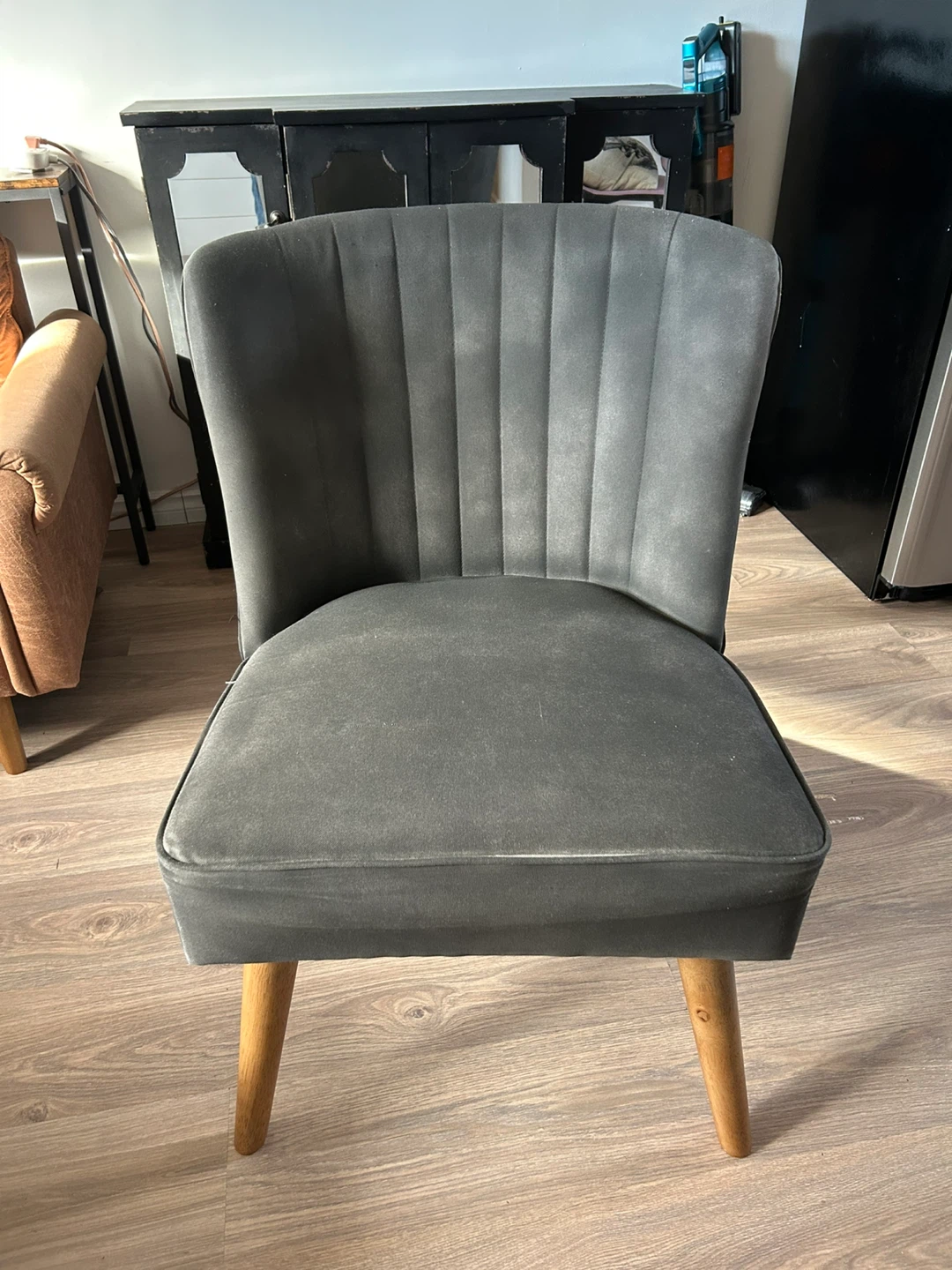Grey Upholstered Accent Chair - photo 2