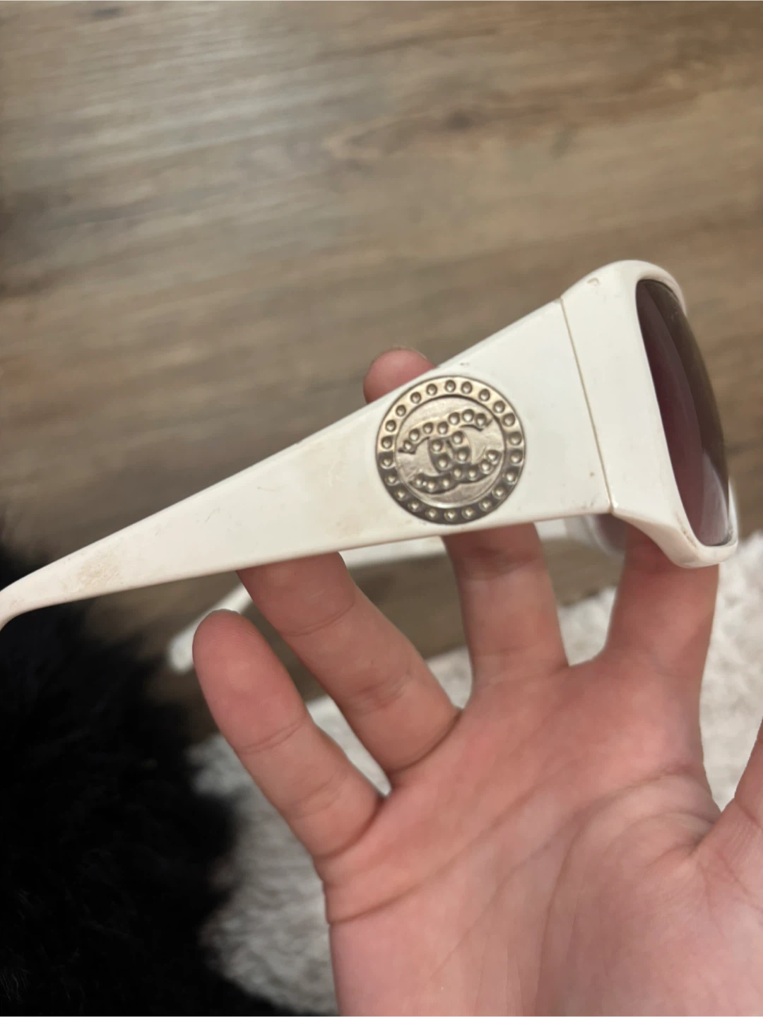 White CHANEL Sunglasses