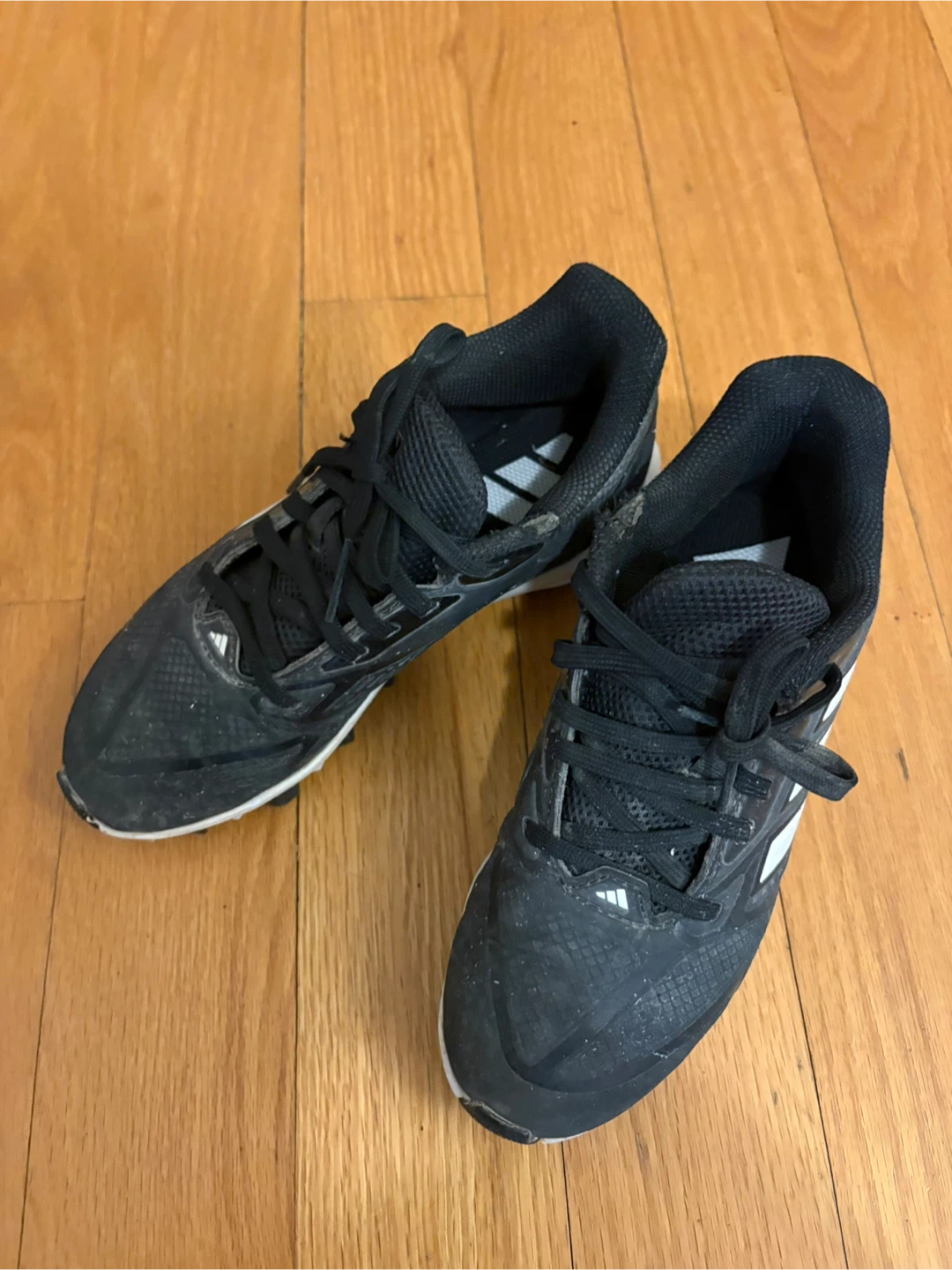 Kids Adidas Black Baseball Cleats - photo 2