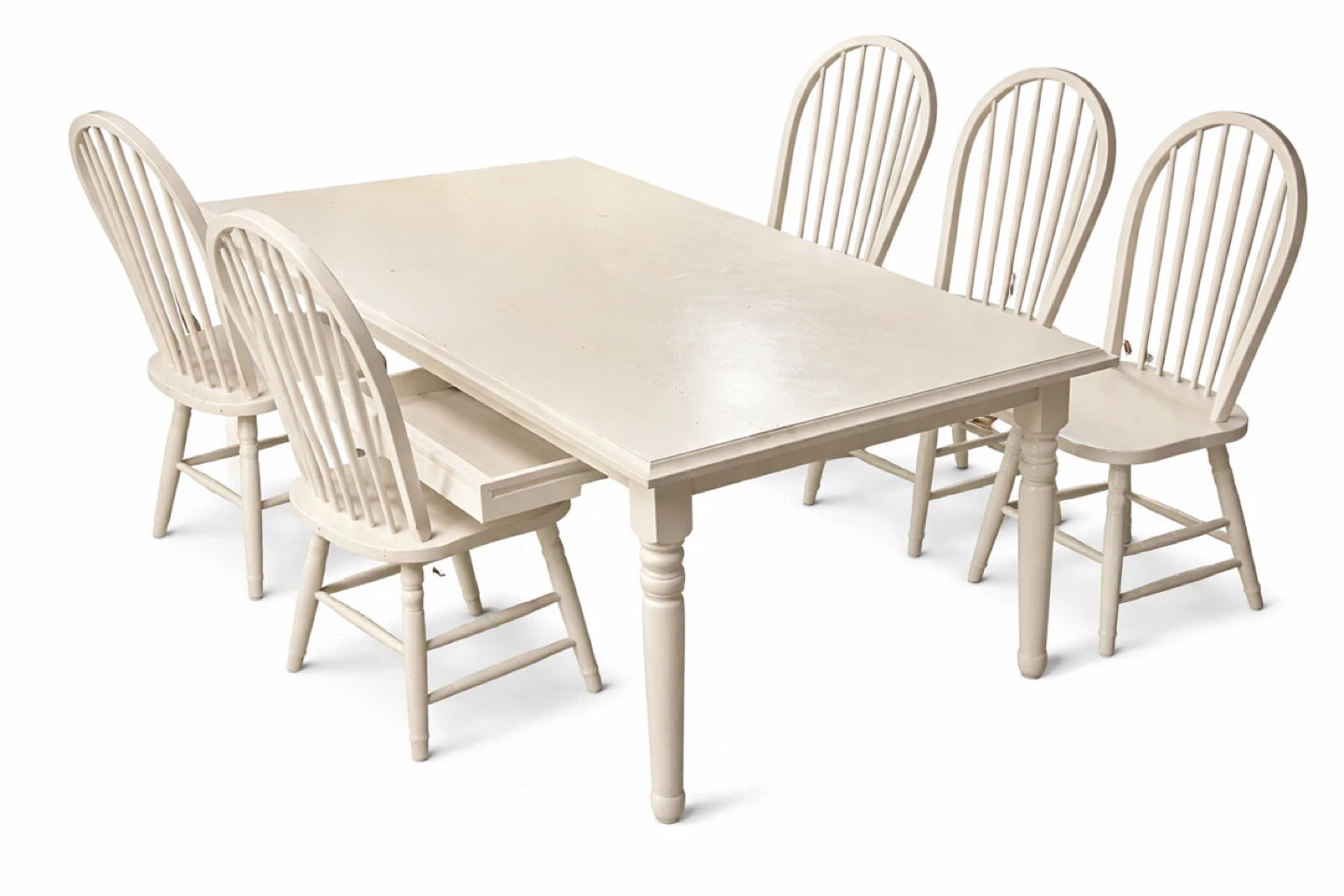 Off white Dining Table with 5 Chairs
