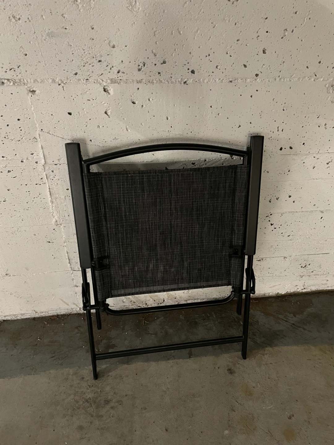 Black Folding Patio Chair - photo 2