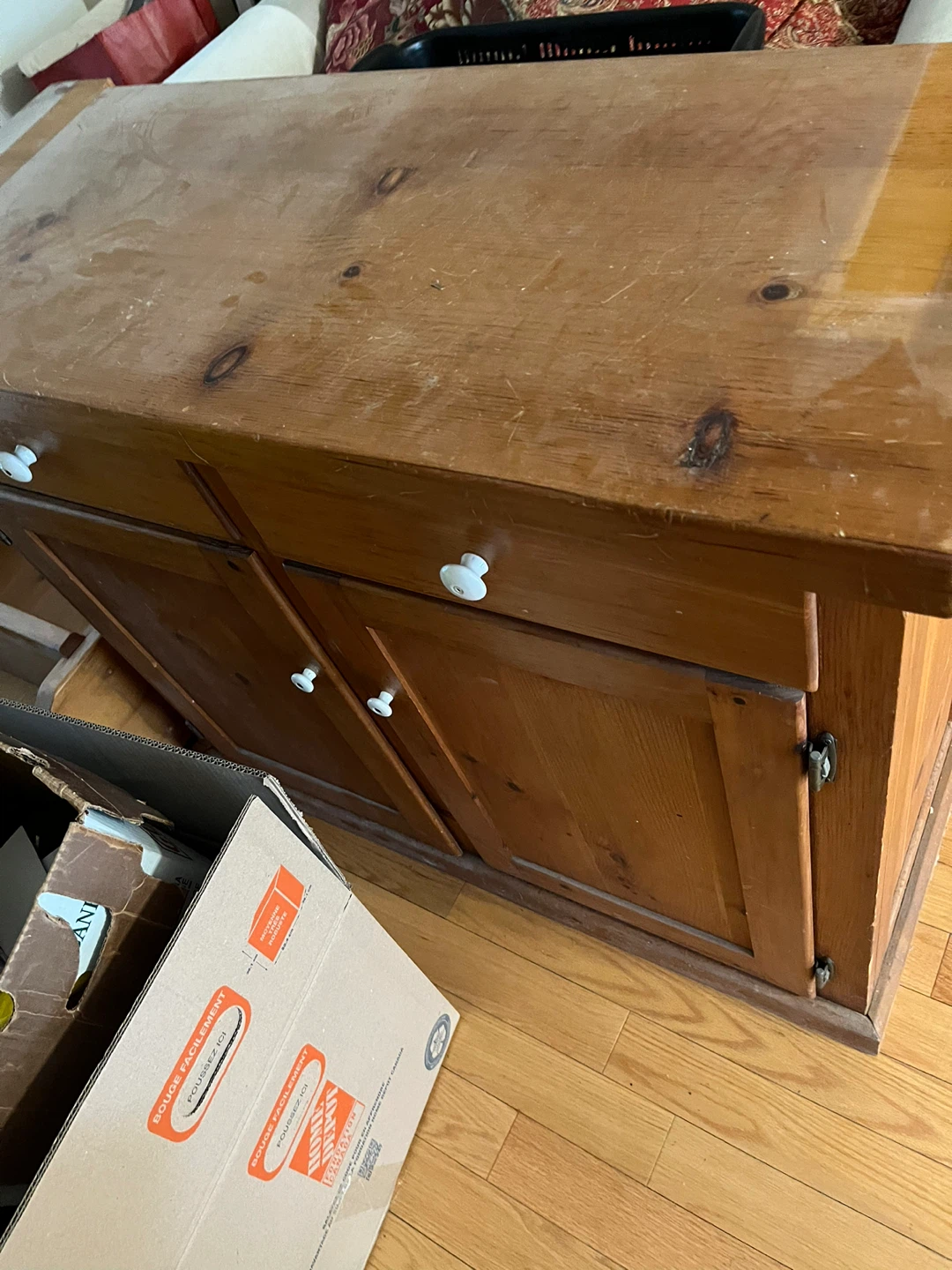 Wooden Cabinet and Hutch - photo 2