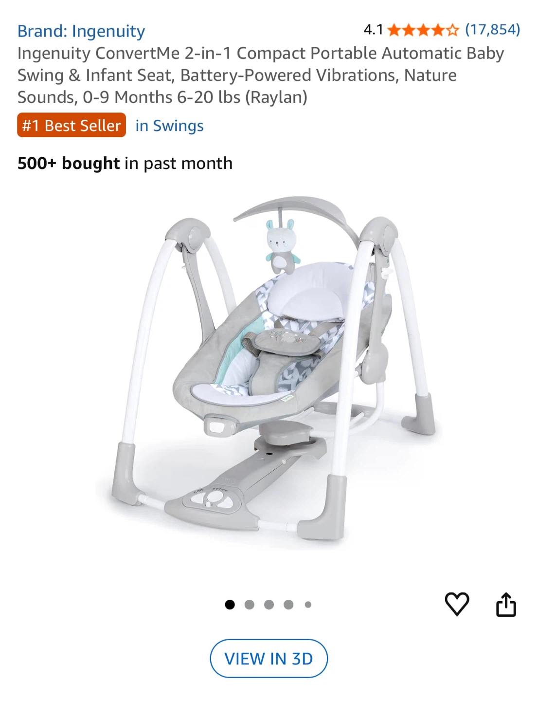 Ingenuity ConvertMe 2-in-1 Baby Swing & Infant Seat - photo 4