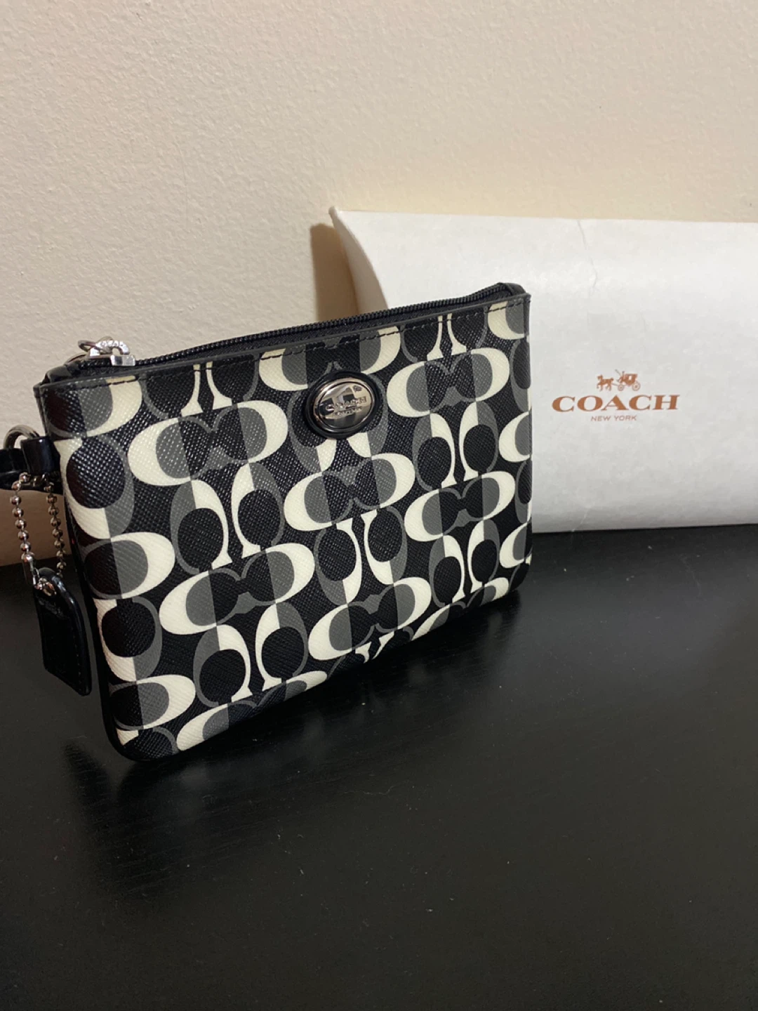 Coach Monochrome Wristlet
