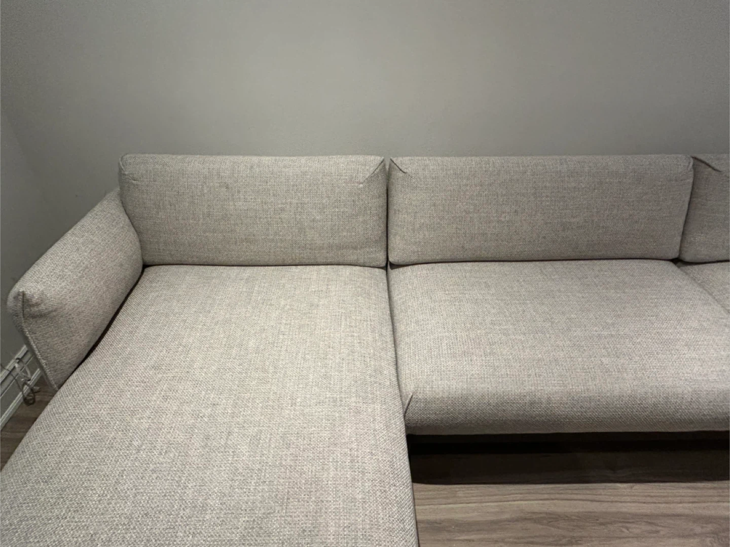 IKEA ÄPPLARYD Sofa with Chaise Lounge - Light Gray - photo 4