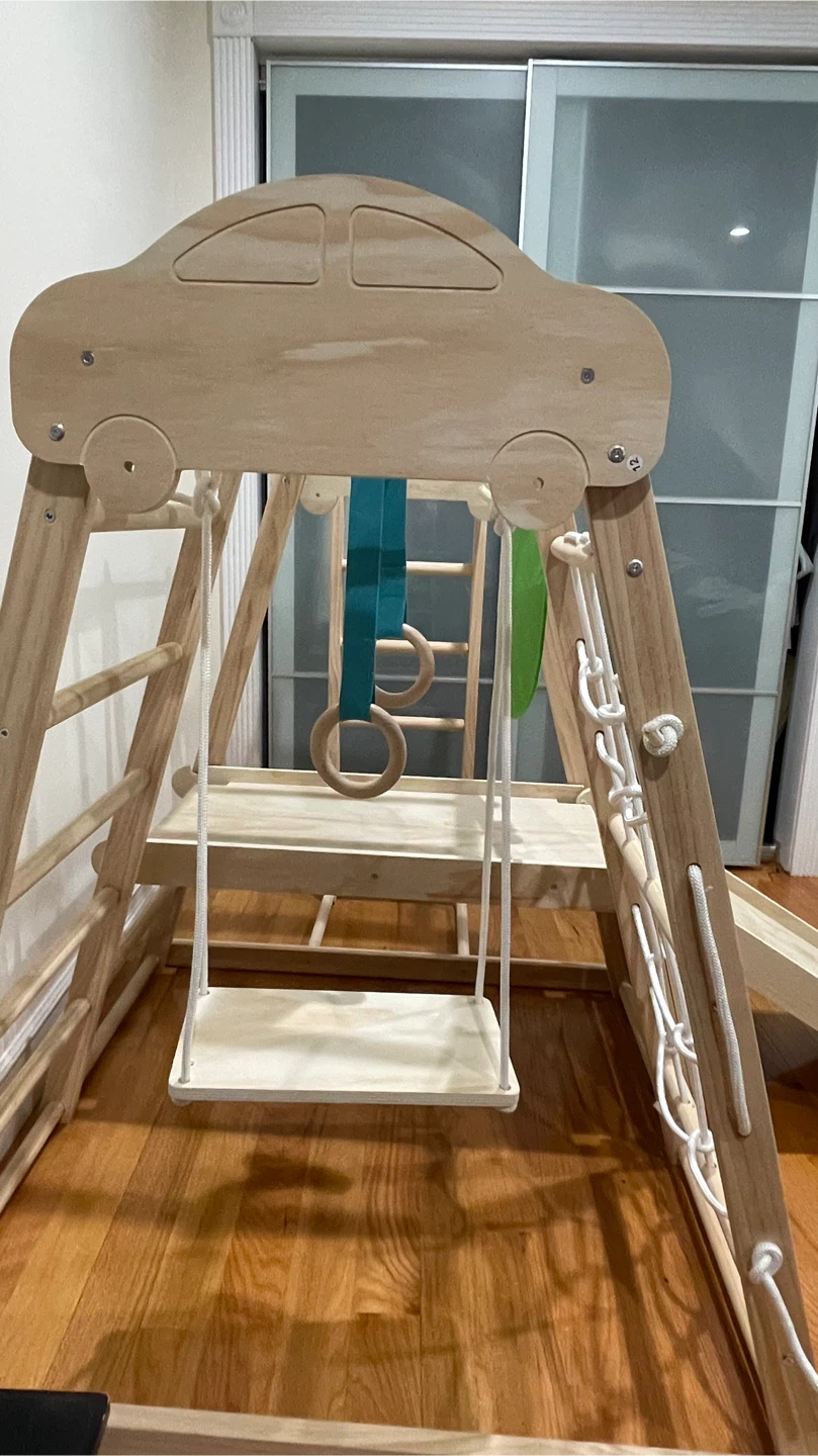 Wooden Indoor Playground / Montessori Climbing Gym for Kids - photo 3