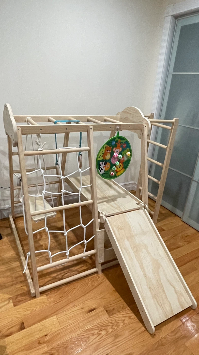 Wooden Indoor Playground / Montessori Climbing Gym for Kids