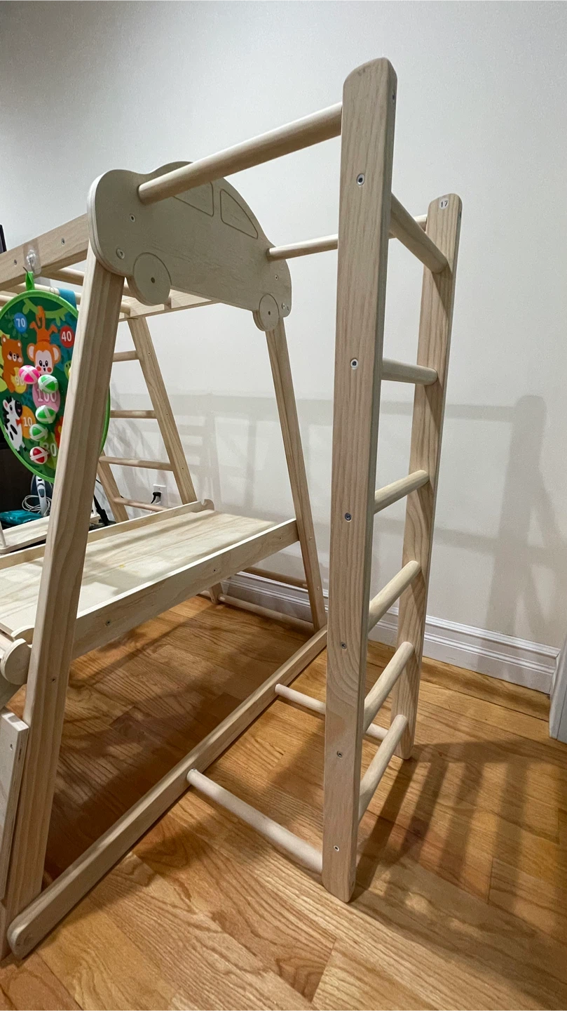 Wooden Indoor Playground / Montessori Climbing Gym for Kids - photo 5