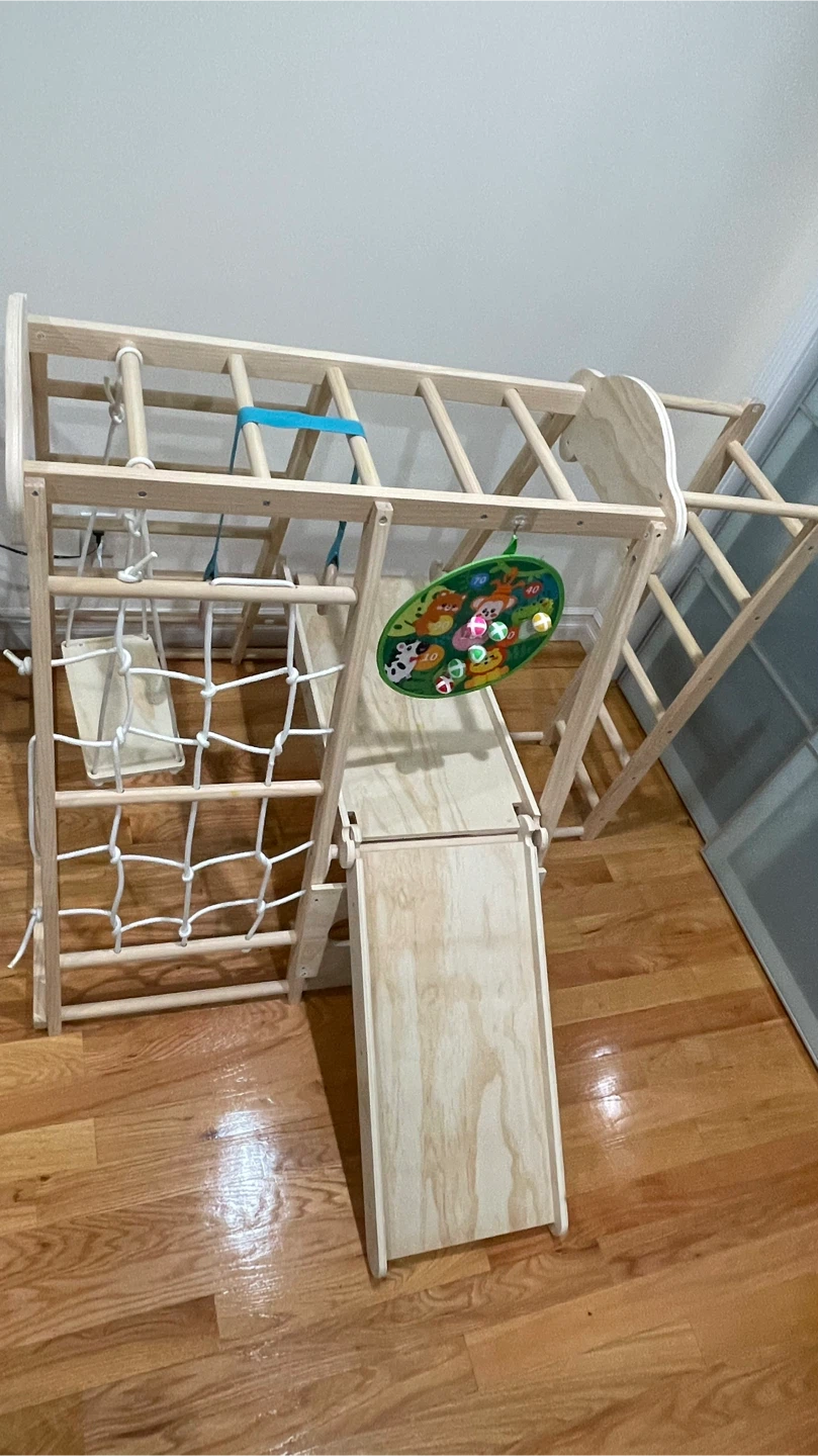 Wooden Indoor Playground / Montessori Climbing Gym for Kids - photo 2