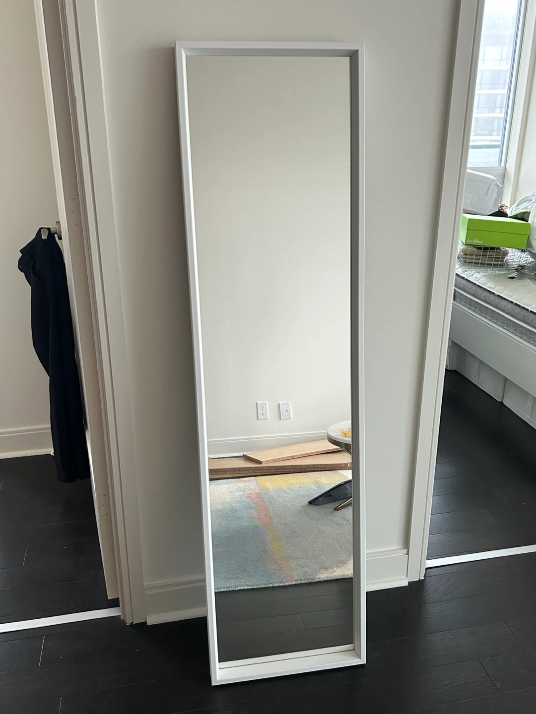 IKEA White Full Length Mirror - photo 4
