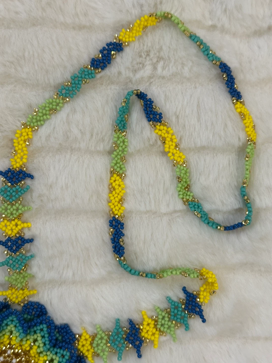 Summer Handmade Beaded Necklace with Flower Pendant - photo 3
