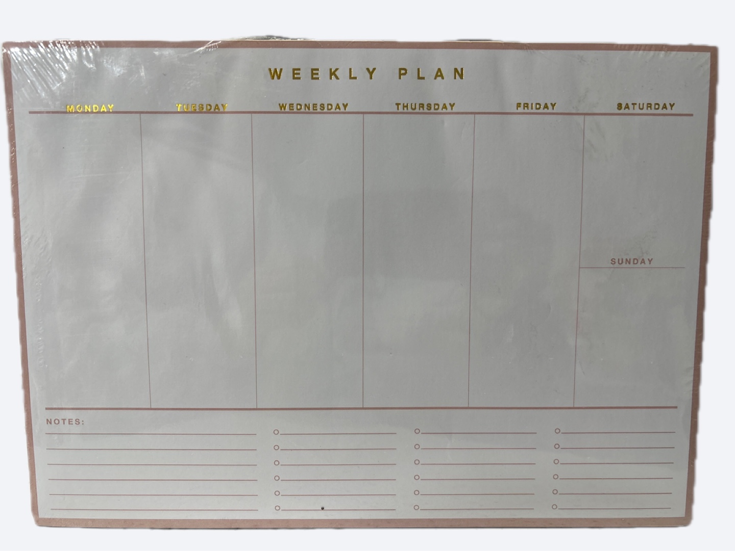 Weekly Planner pad 60 pages