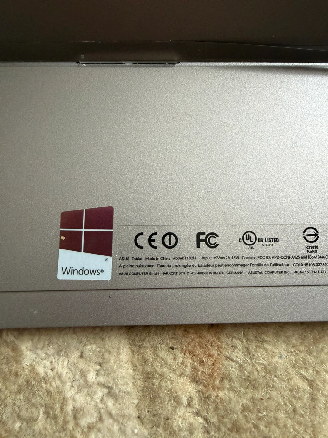 ASUS Tablet T102H – Broken Screen & Motherboard
