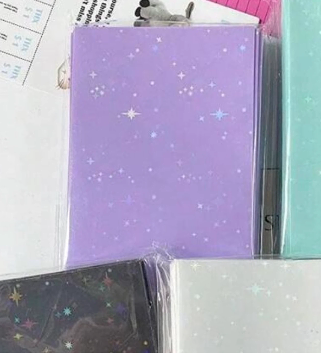 Brand New Bling Star Card Sleeves,Holo Postcards