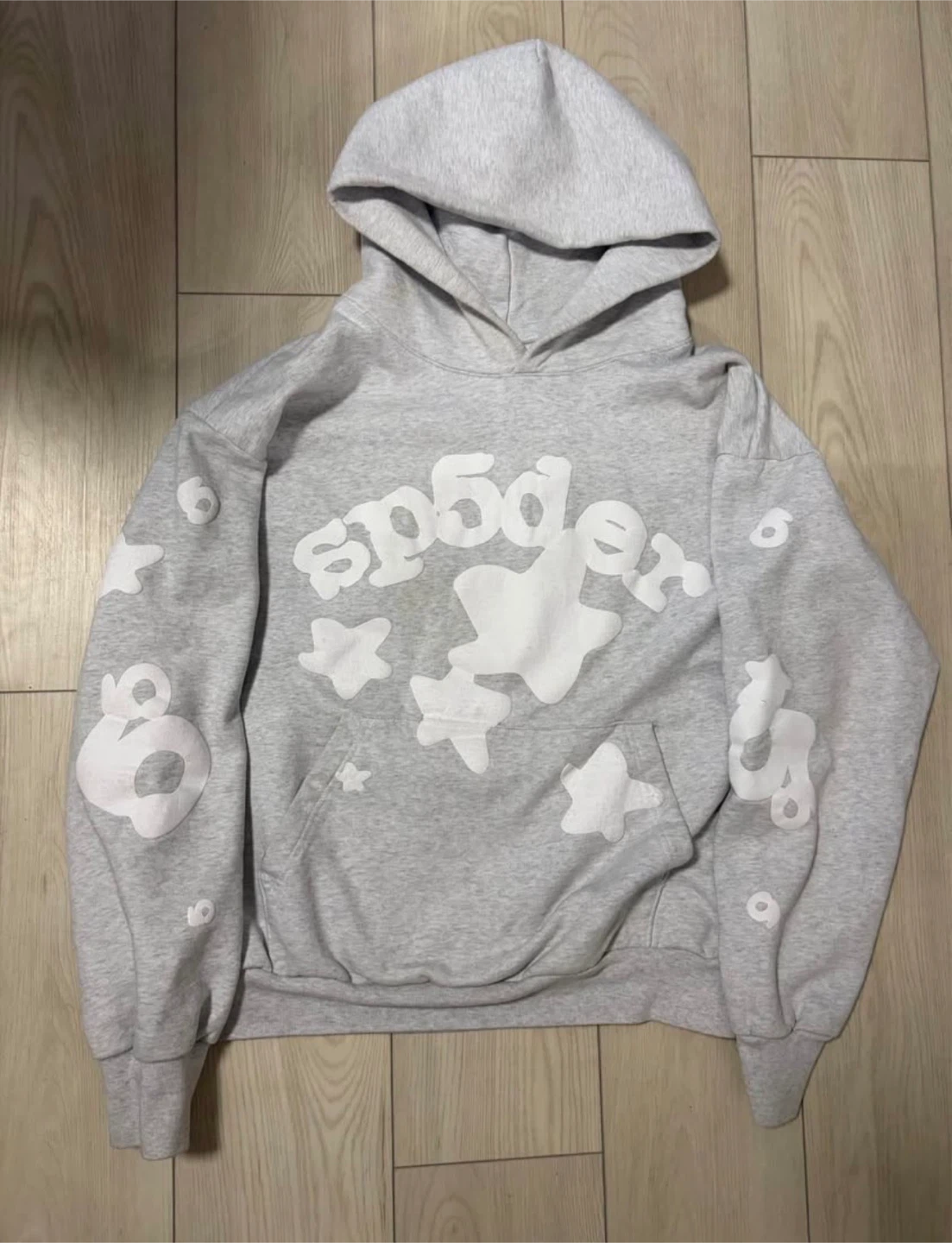 Authentic Sp5der Beluga Hoodie Heather Grey