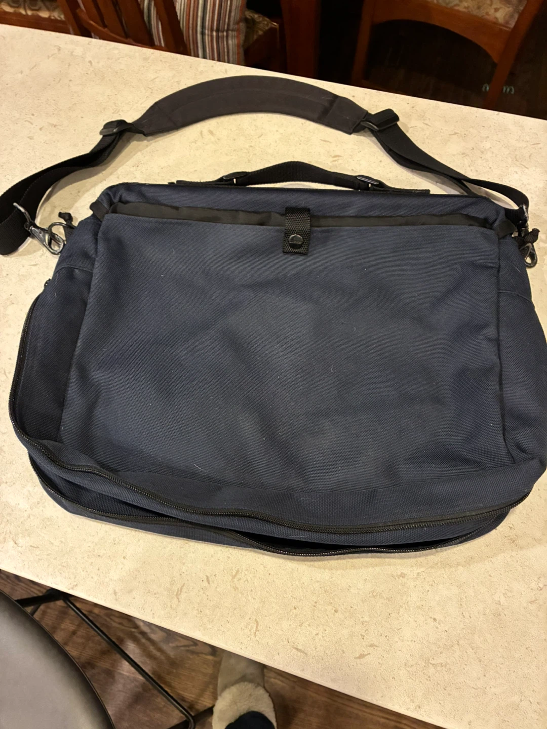 L.L. Bean Navy Blue Messenger Bag - photo 3
