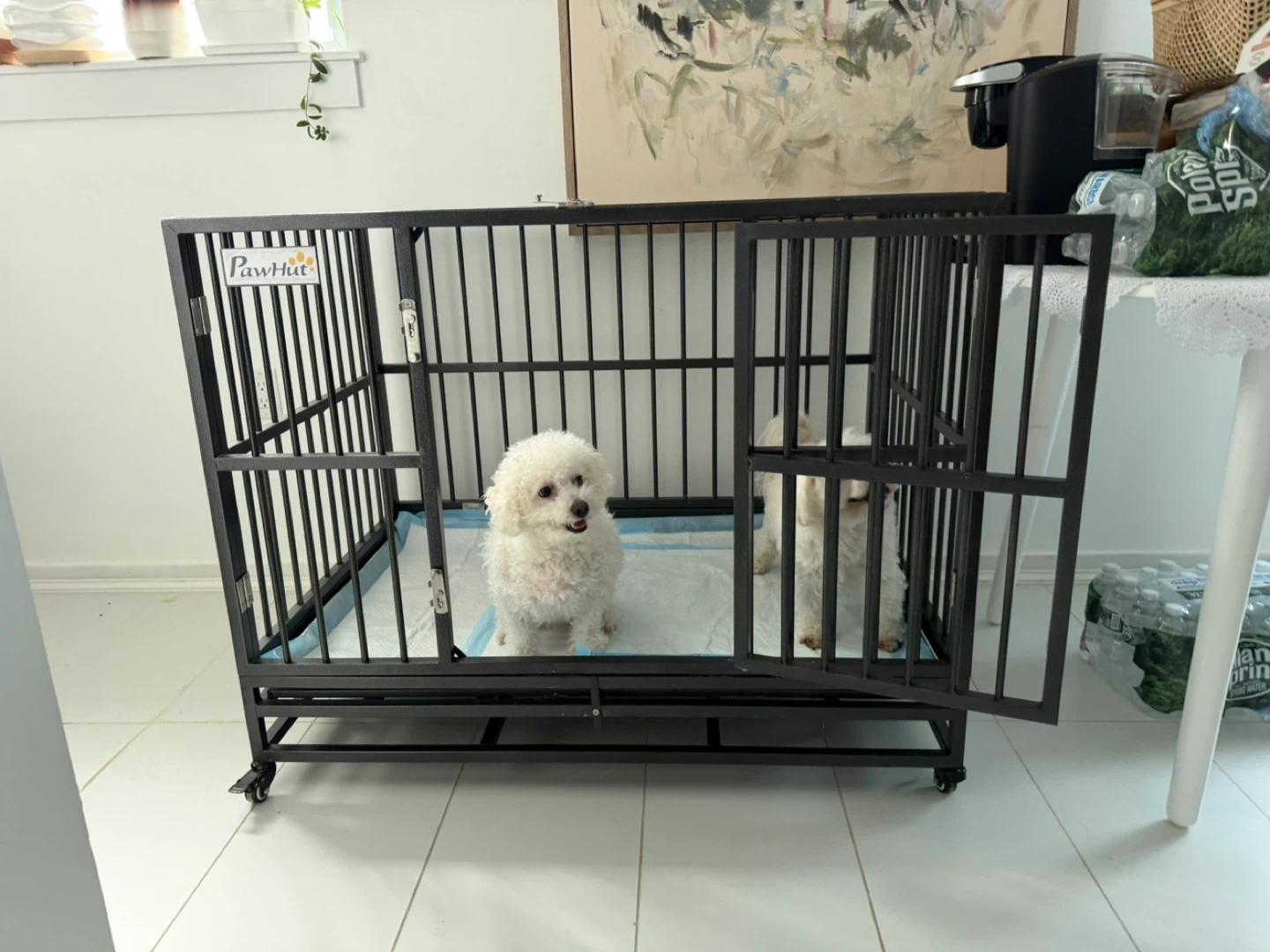 PawHut Dog Crate with Wheels - photo 2