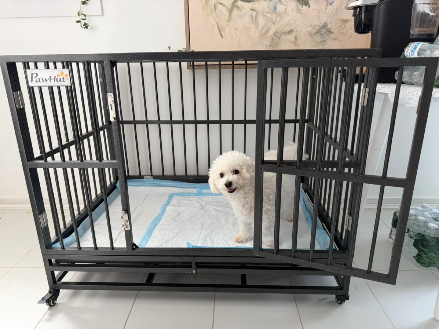 PawHut Dog Crate with Wheels