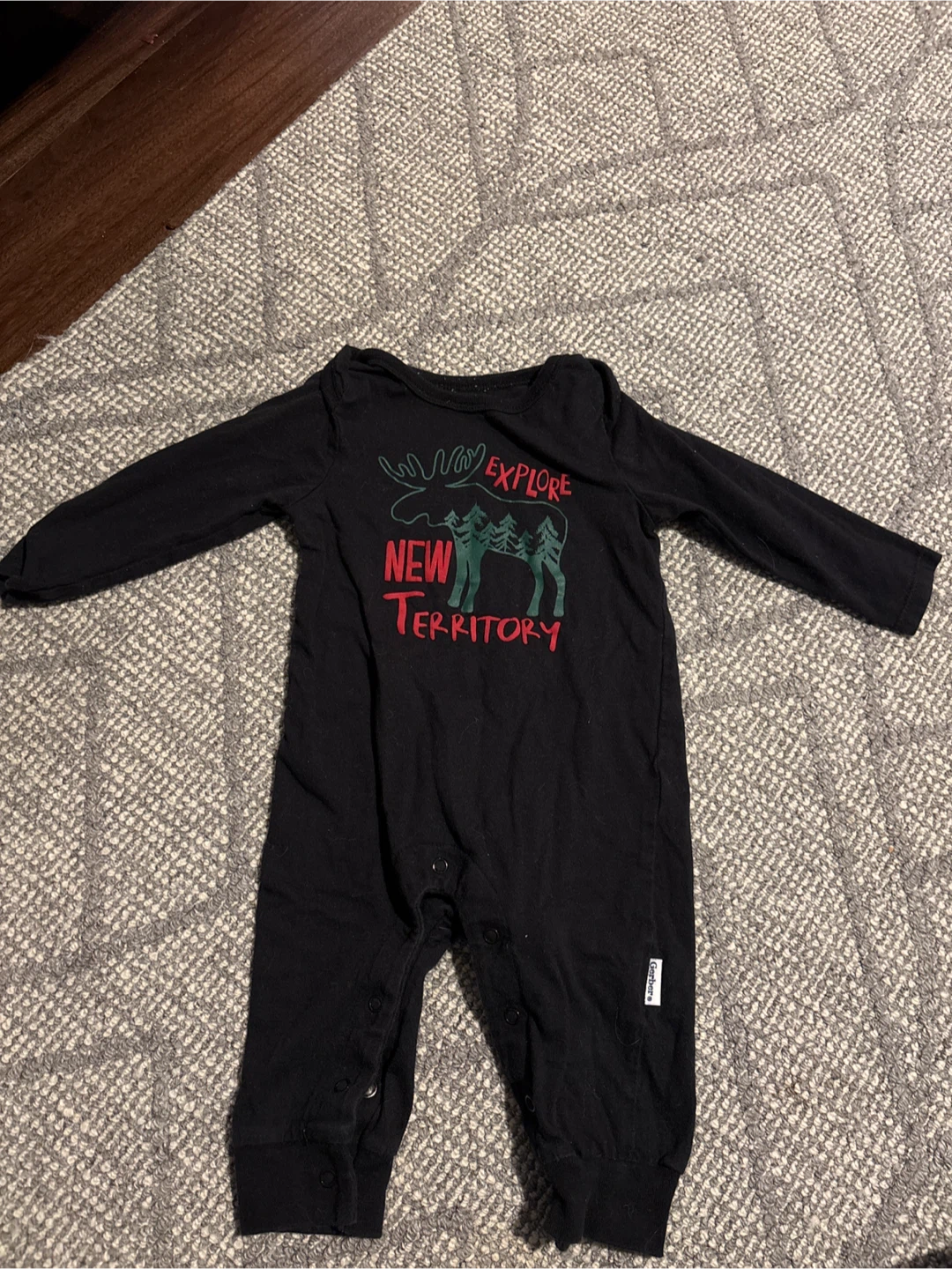 Gerber Black Baby Bunting 3-6M