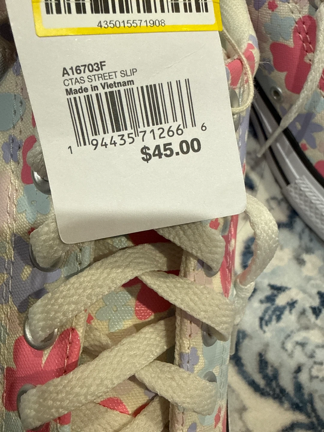 Converse All Star Floral Sneakers Size 5 kids fits US 7 women - photo 5