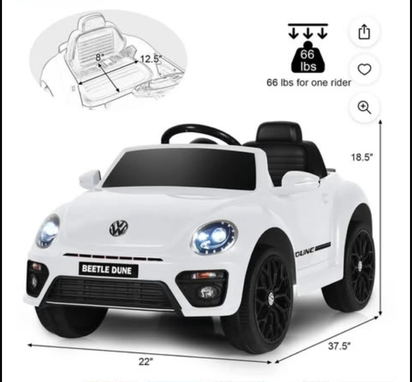 Volkswagen Beetle Dune Ride-On Car