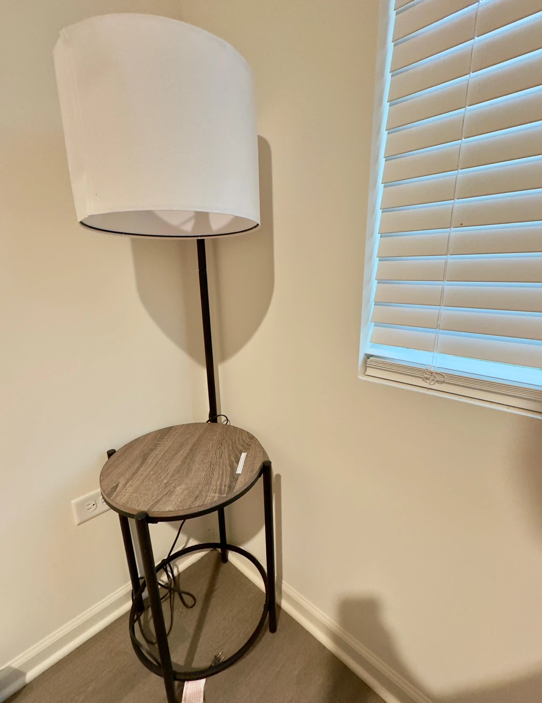 Floor Lamp with Side Table