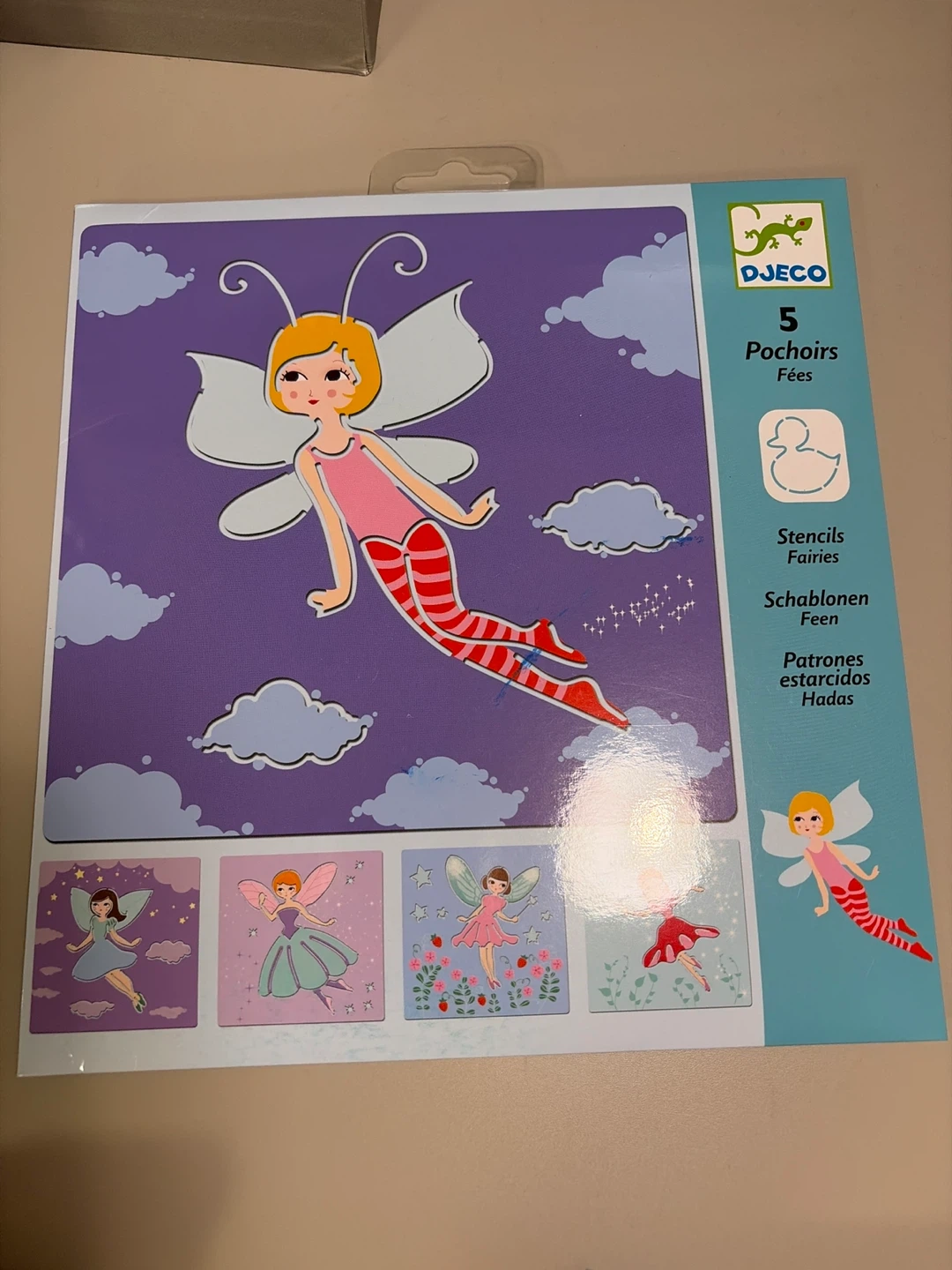 Djeco Stencils Fairies 5 Pochoirs