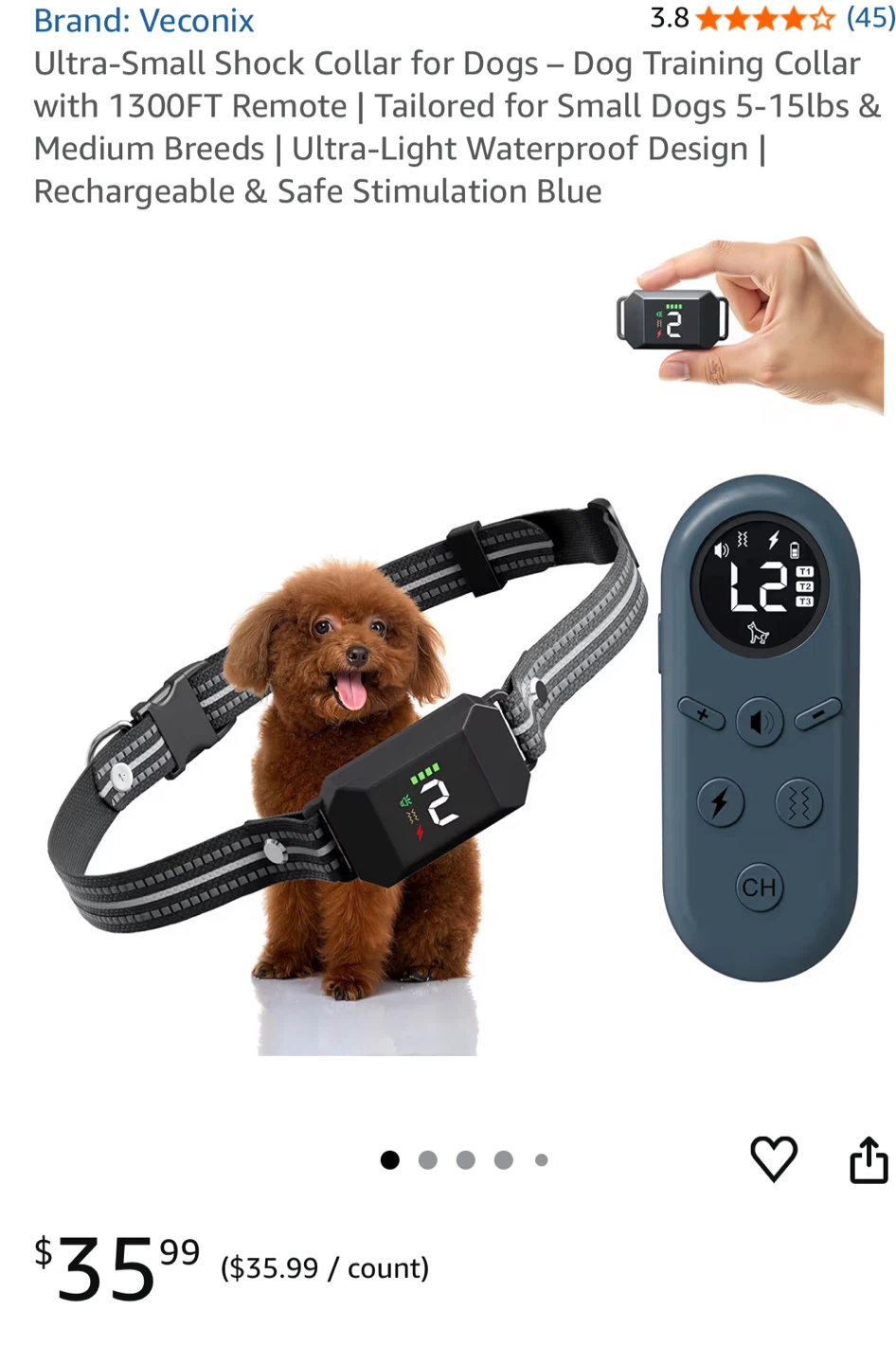 New Ultra-Small Shock Collar for Dogs , small dogs