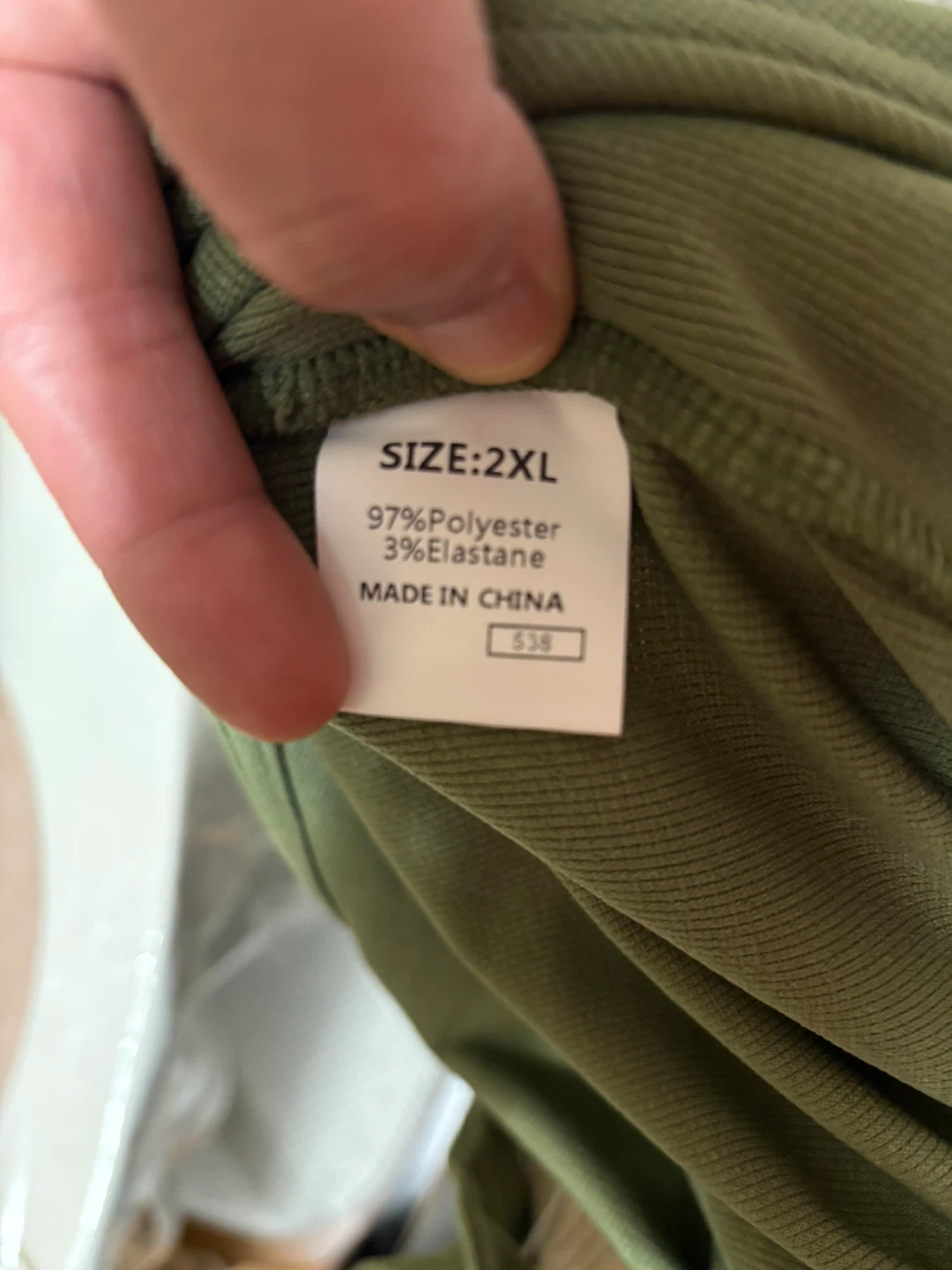 Olive Green Overalls Size 2XL - 97% Polyester, 3% Elastane - photo 3