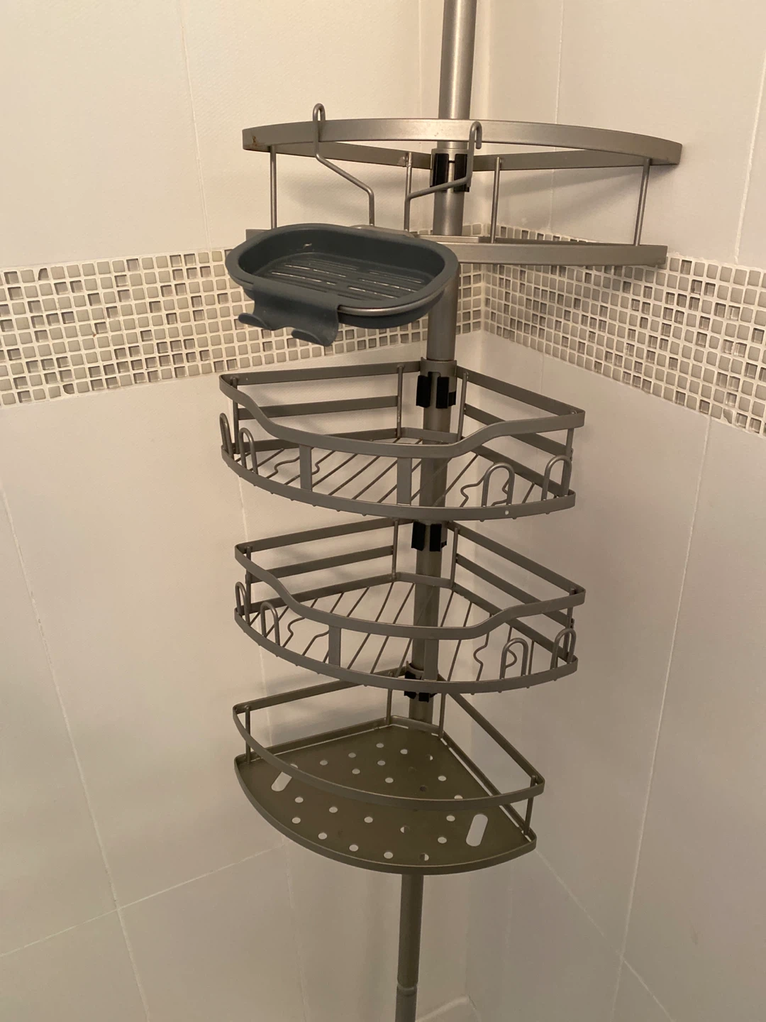 Tension Corner Shower Caddy with 4 Shelves - photo 3