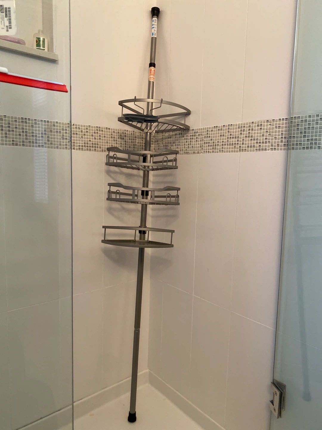 Tension Corner Shower Caddy with 4 Shelves - photo 2