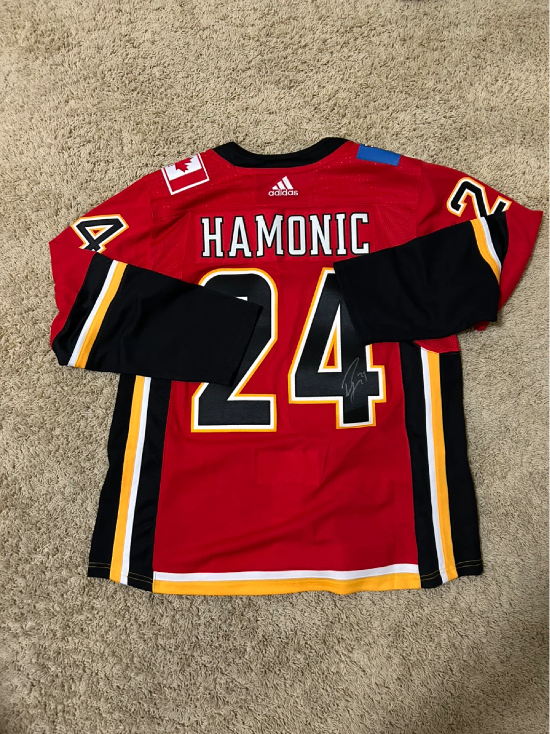Calgary Flames Hamonic #24 Adidas Hockey Jersey Size 52 - photo 2