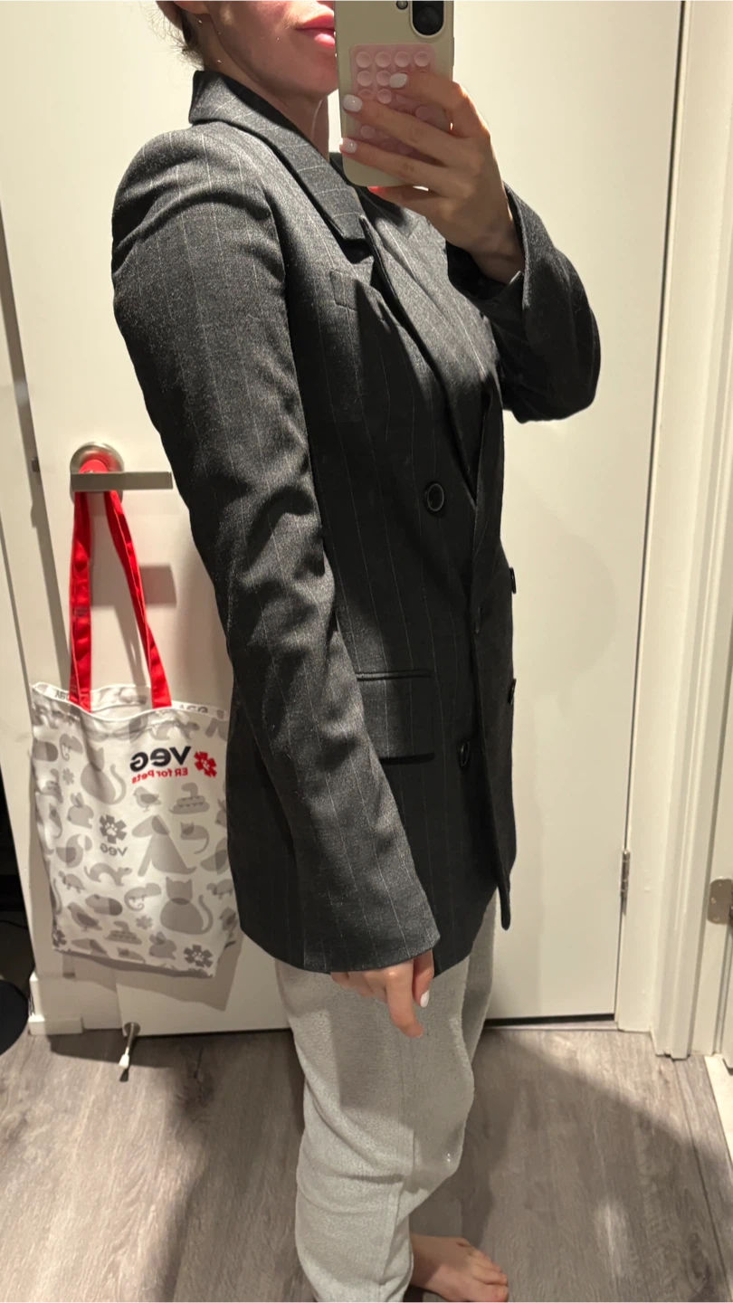 ZARA Woman Double-Breasted Pinstripe Blazer - photo 2