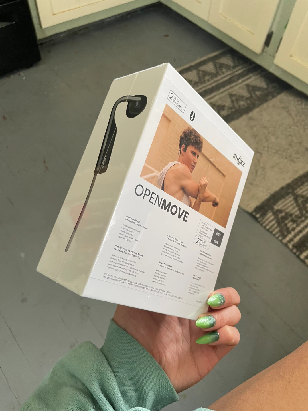 Shokz OpenMove Wireless Bone Conduction Headphones - Grey - photo 2